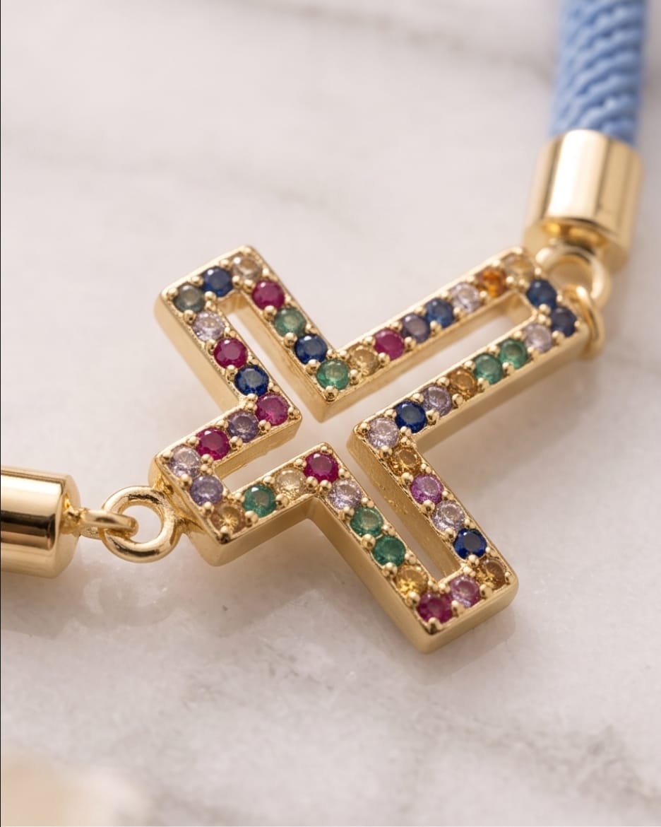 Bracelet cross (Blue)