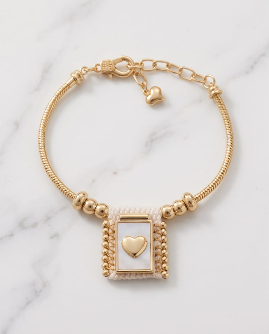 Scapular Bracelet Cross and Heart