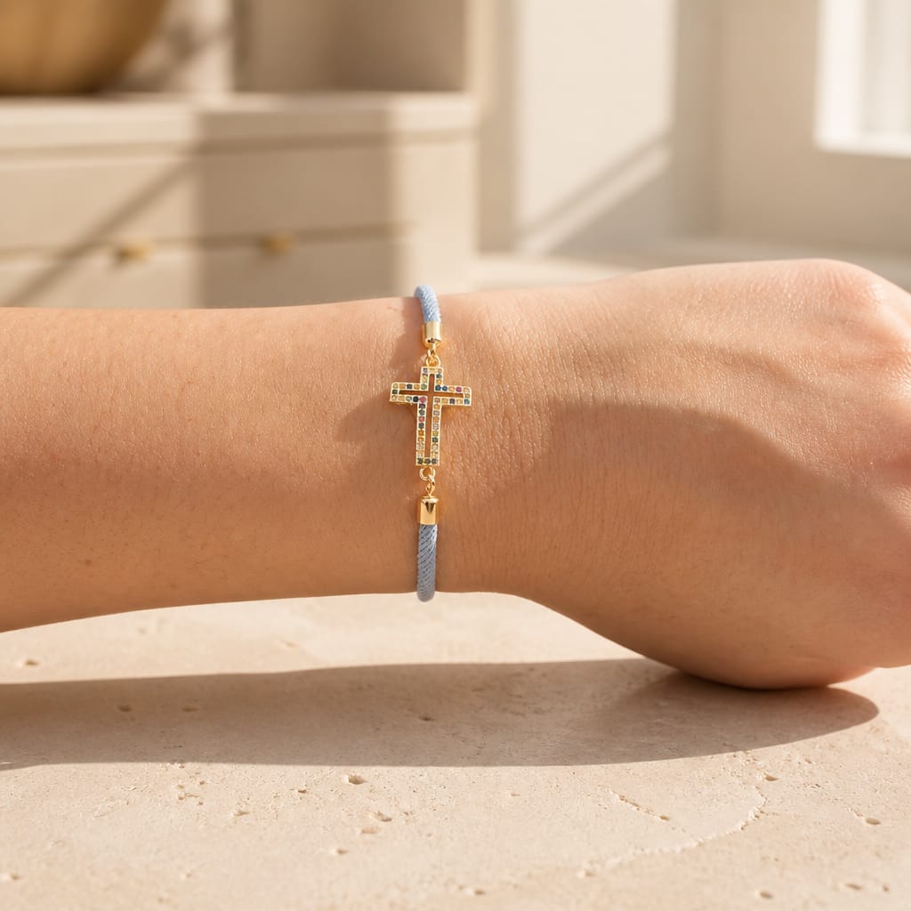 Bracelet cross (Blue)