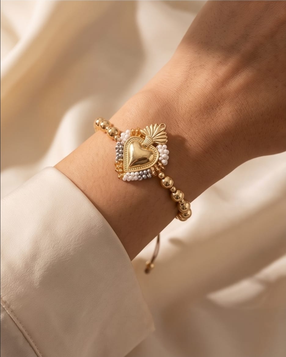 Sacred Heart Flame Bracelet