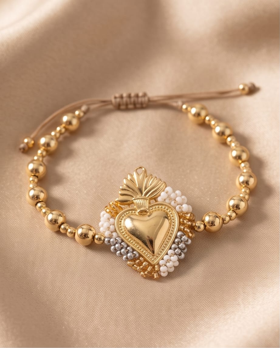 Sacred Heart Flame Bracelet