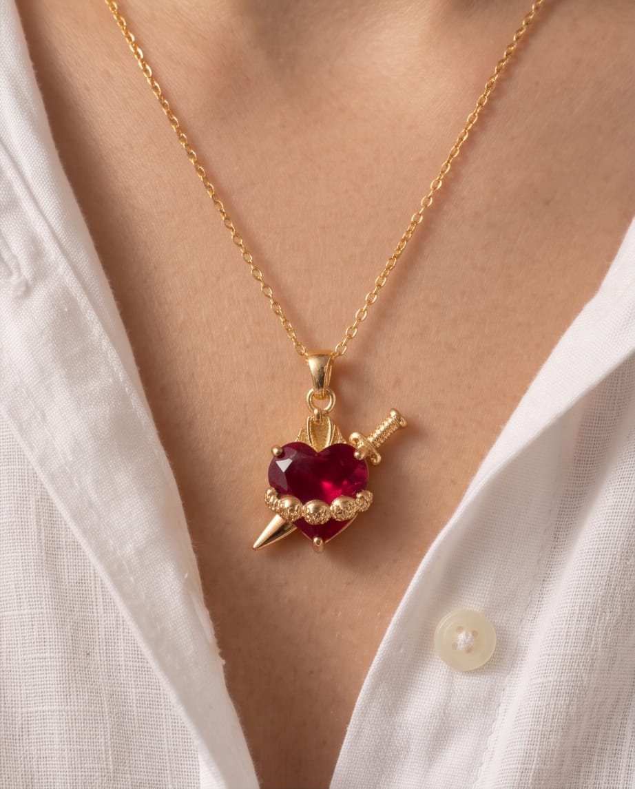Mary's Heart Necklace